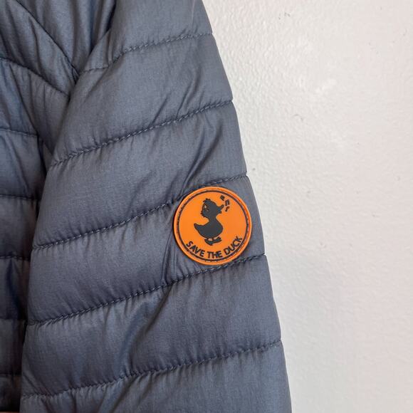 Save The Duck Skinny Plumtech Womens Puffer Jacket Coat Size M Gray Full Zip - Picture 6 of 12